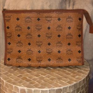 MCM Clutch Vintage Cognac Monogram
